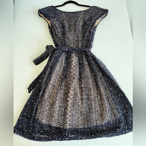 Eva Franco Dresses & Skirts - Eva Franco - Anthropologie - New Fit and Flare Dress - Black over Nude Lining